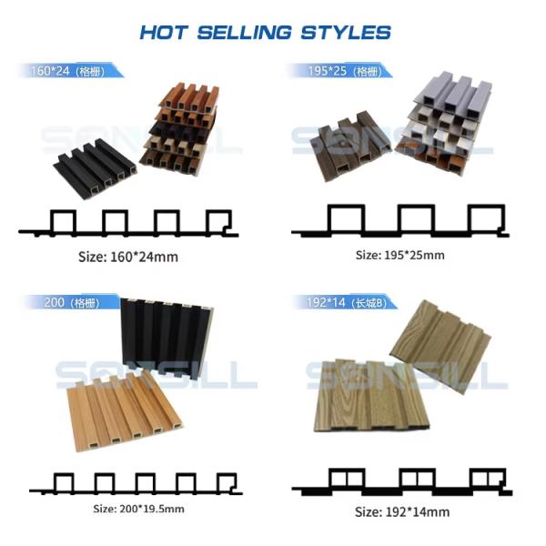 Wooden Grain Design Wpc Wall Panel Interior Decoration 160*24