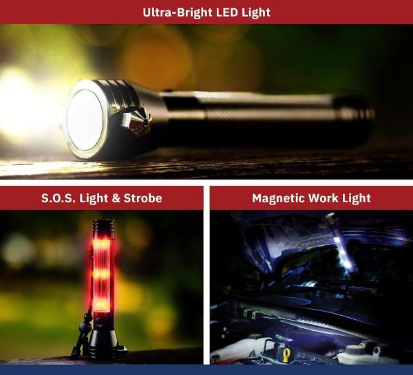 Solar Power Flashlight, Ultra Bright Flashlight, High Lumens, USB Rechargeable, 5 Modes for Outdoor, Camping