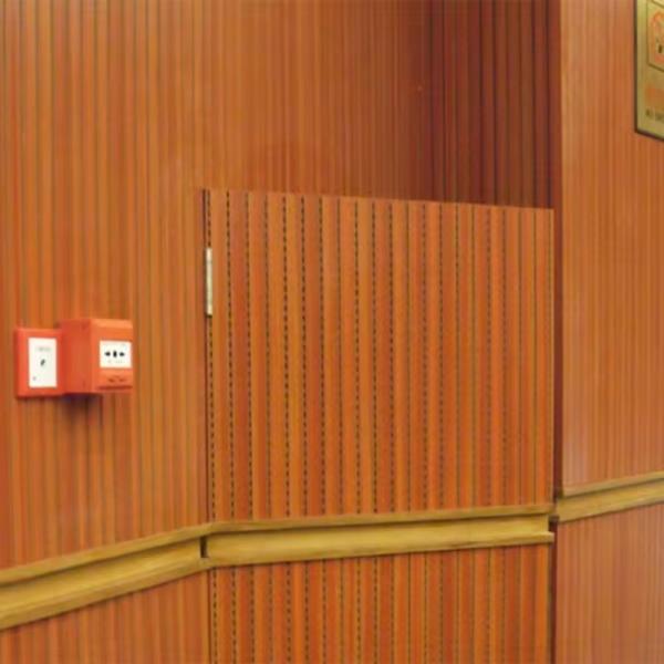 China wholesale oem available grooved modern sound proof wall natural oak wood acoustic panels for Auditorium
