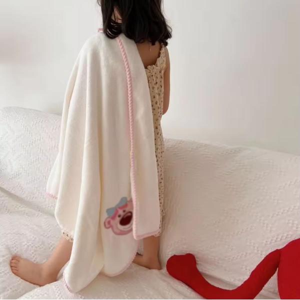 Супер сильное поглощение воды Домашнее детское полотенце для ванны Коралловый бархатный набор с мультипликационным узором