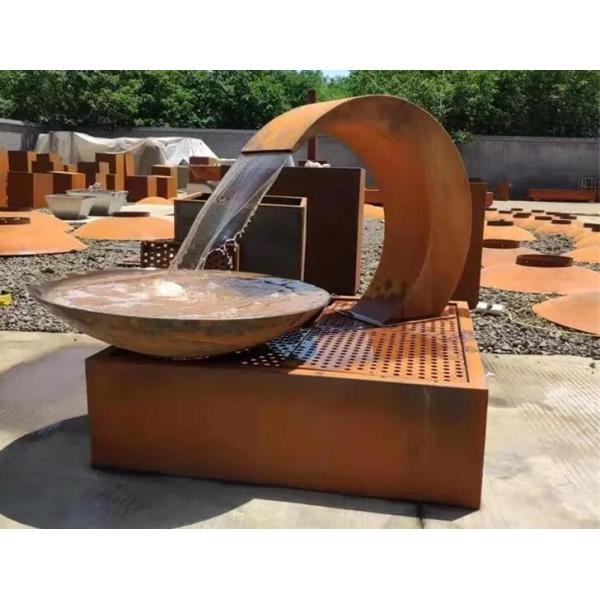 Сад благоустраивая особенность воды Corten ржавой мебели воды металла стальную