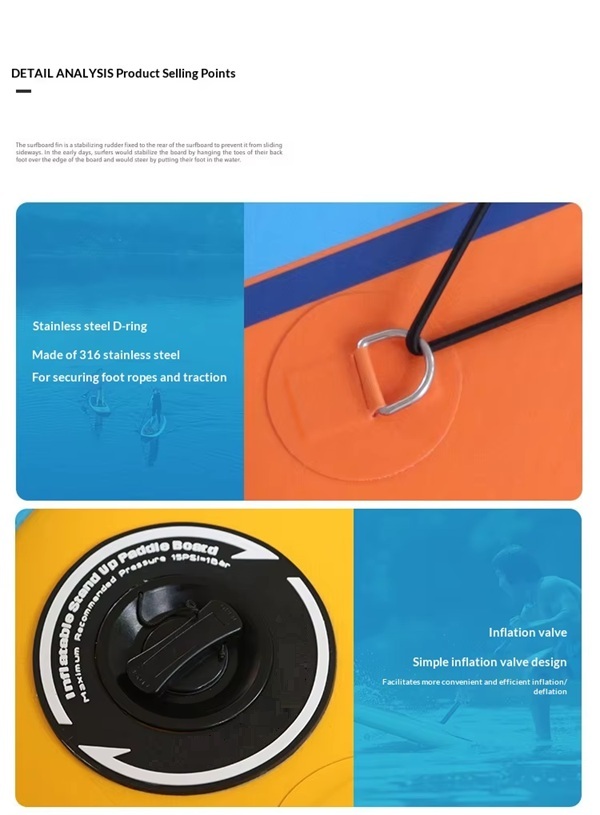 Factory supply Foldable Inflatable PVC Stand-Up Paddleboard (SUP) for Adult Surfing & Kayaking
