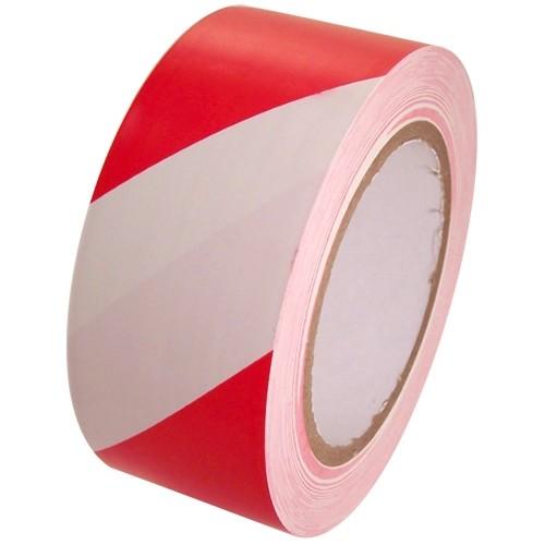 Hazard Warning Barrier Tape PVC Safety Warning Tape Red/White 500Mtr