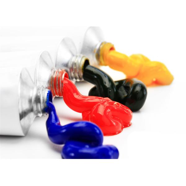 Flexible Aluminum Paint Tubes Packaging Screw / Flip Top / Customized Cap