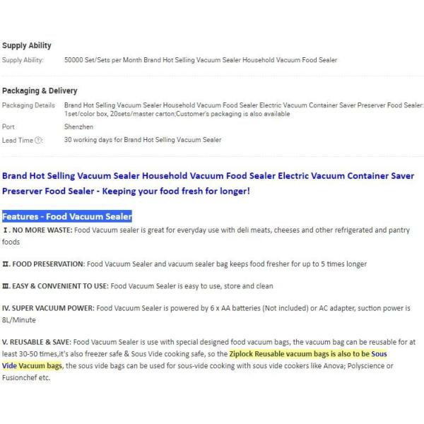 Disposable Transparent Vacuum Sealer Food Storage Plastic Packaging Roll Bag for Food Sealed, Textured Food Freshness St