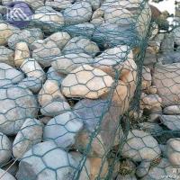Corbeille en gabion enduite en PVC flexible, treillis métallique hexagonal pour résistance aux éclaboussures et à la corrosion