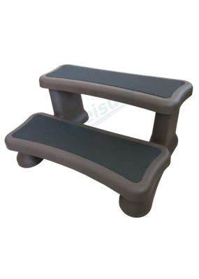 O projeto à moda da escada da associação do Jacuzzi das etapas dos termas da banheira de hidromassagem de Brown escuro fácil monta