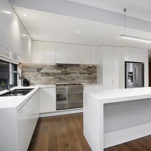 Popular White Simple Style Kitchen Cabinet Design Wholesale Modular Kitchen Cabinet