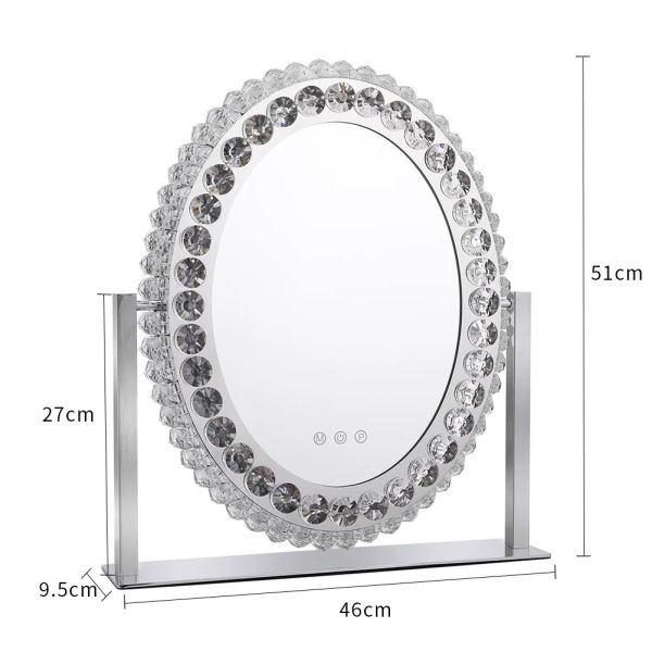 Dimmable Led Light round Crystal Dressing Makeup Mirror lamp(WH-MR-80)