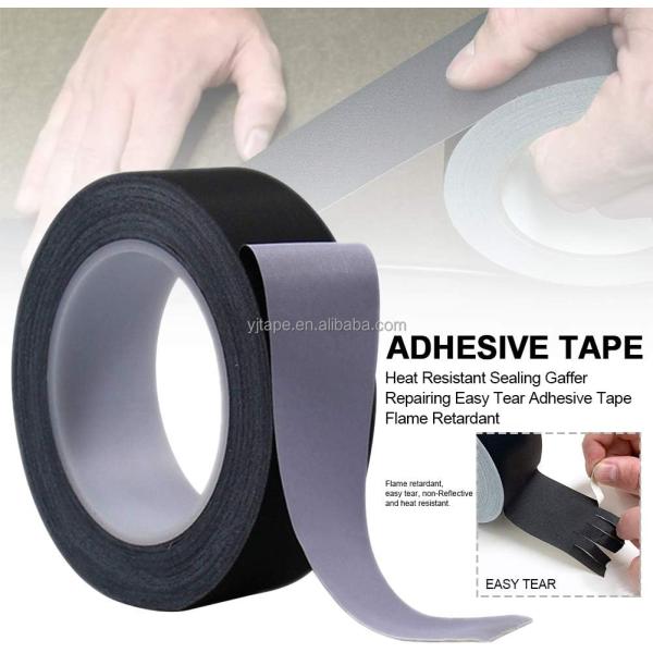 3 Inch Easy Tear Matte Gaffa Tape Black Heat Resistant Carton Package