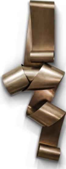 Modern Stainless Steel Wall Art Sculpture Mirror Polished 3D Metal Wall Art