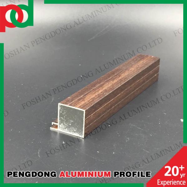 6061 Wood Finish Aluminium Profiles Door Frame Extrusion For Hotel Villa