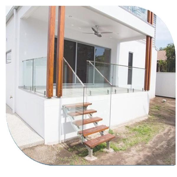 Customizable Handrail Glass Balustrade For Interior / Exterior Use