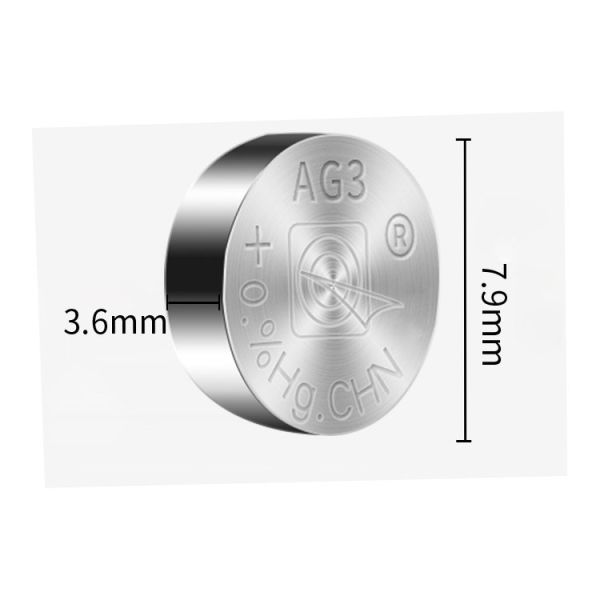 High Capacity 35mAh AG3 LR41 1.5V Alkaline Button Battery Mercury-Free for Watch Calculator Laser Pointer