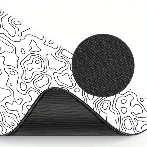 Large Office Topographic Mousepad for Computer Pc Laptop Mouse Pad 800*300 Blue White