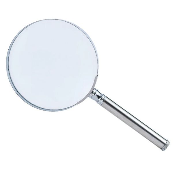 Metal 75mm 3 Times Portable Metal Handle Reading Glasses Handheld Magnifying Glass