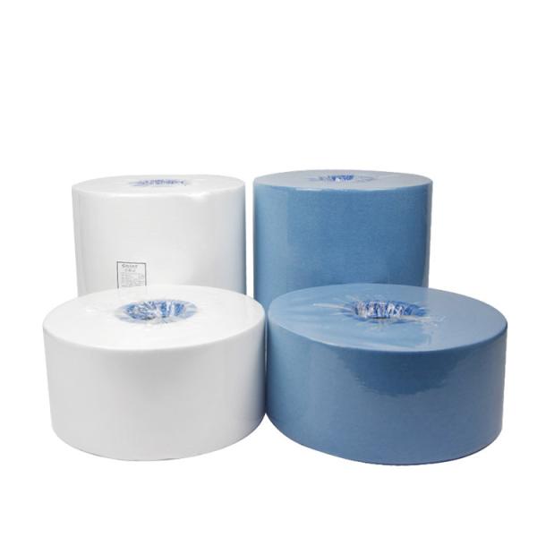 H-7001 Heavy-Duty Cleaning Wipes 60g/m² Blue White Breakpoint Design for Mechanical Parts Oil Dust Removal