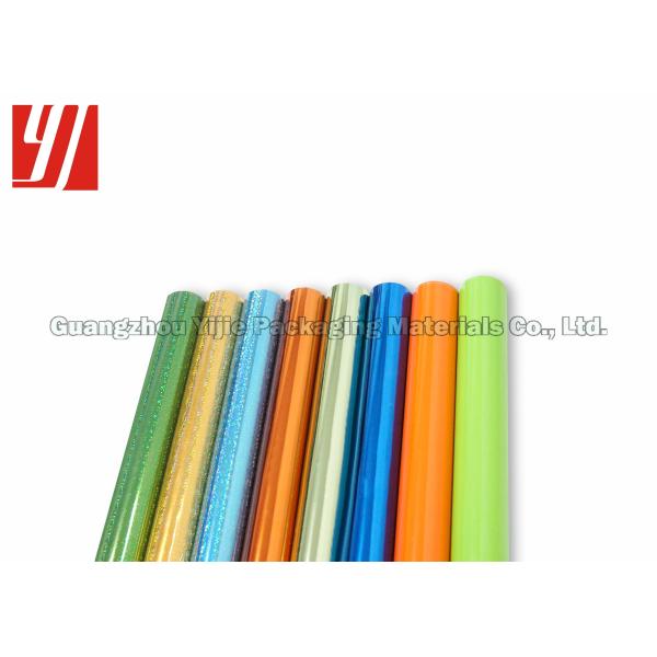 PET Hot Stamping Foil Layered Over Inks Under Laminate Coatings