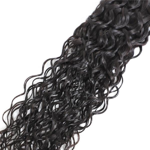Natural Black Water Wave Remy Human Hair Bundles Sew In Weave Bundles Brazilian Bundle Deals