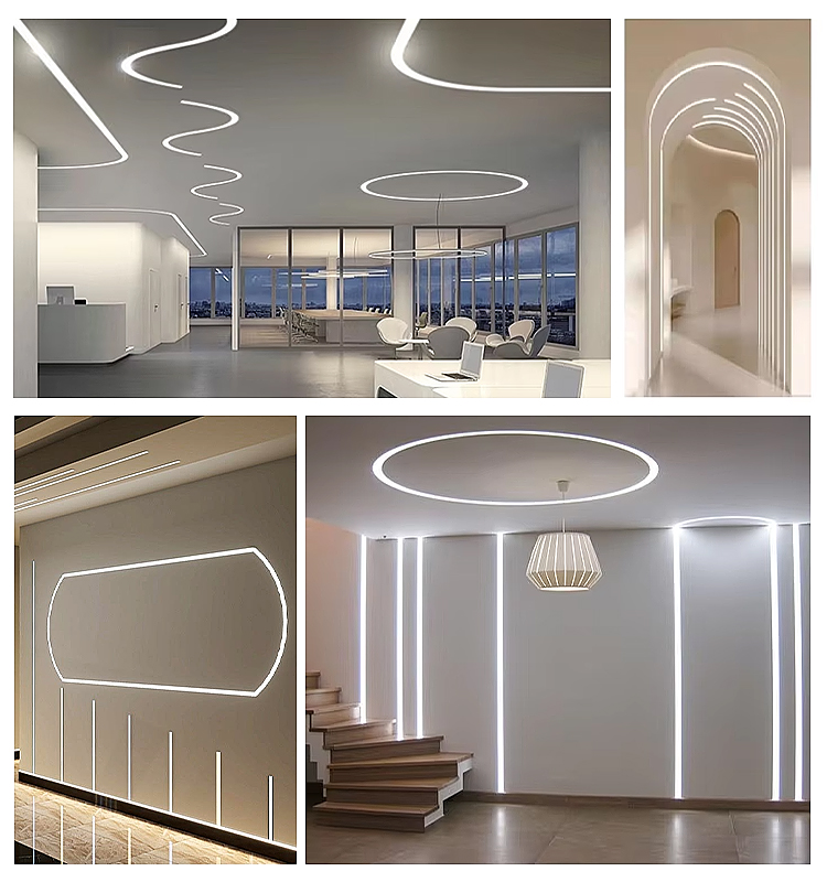 High Quality Anodized LED Strip Aluminium Profile with Customized Length for Surface & Recessed Mounted Installation