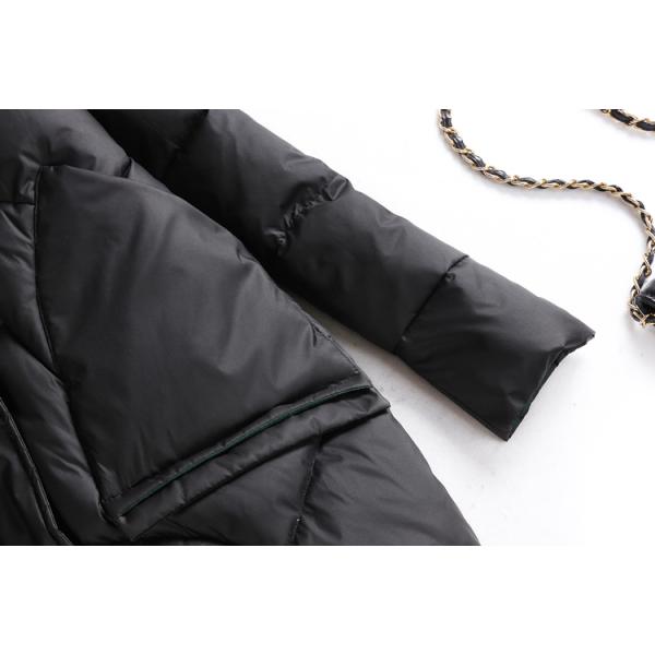 Warm Fashion Long Womens Winter Jackets And Coats Flat Pack With Plastic Bag