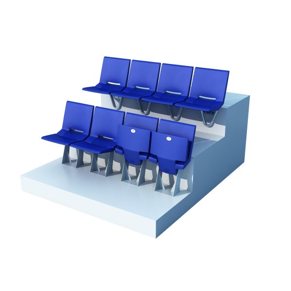 UV Engineered Eco-friendly Weather Resistant Fixed Seating and Bleacher Seats for Stadiums