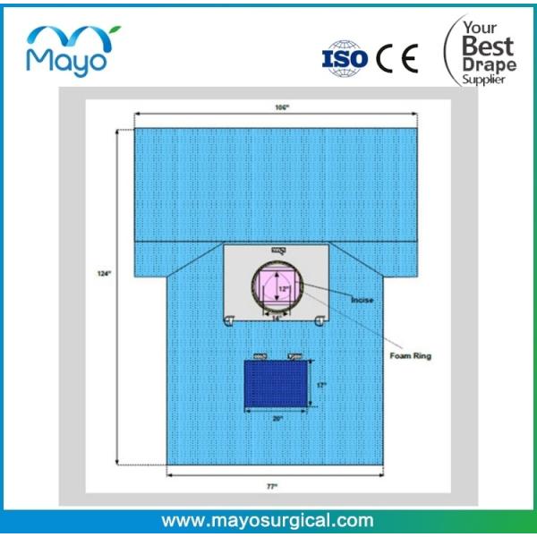 Занавес для кесарева сечения с мешком и стеклянным окном