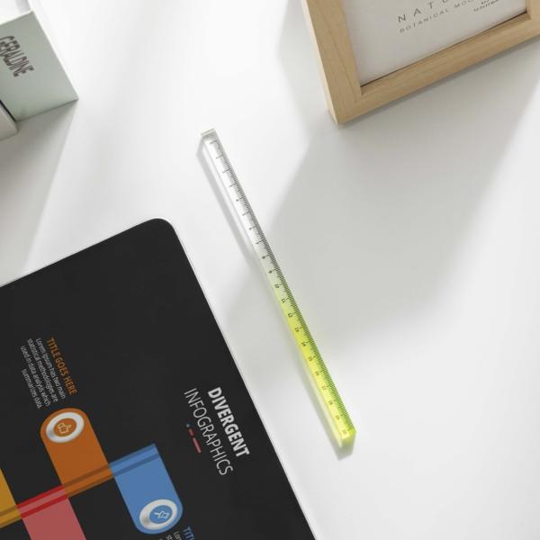 School Creative Stationery Gradient Color Acrylic Transparent Cubic Ruler
