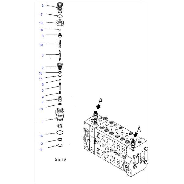 723-40-92101 PC200-7 Main Relief Valve PC200-8 723-40-91300