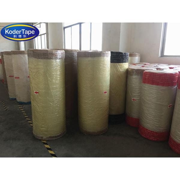 Heavy Duty Packing Tape 48MM X 4000M Printable Jumbo Roll In Yellowish Color
