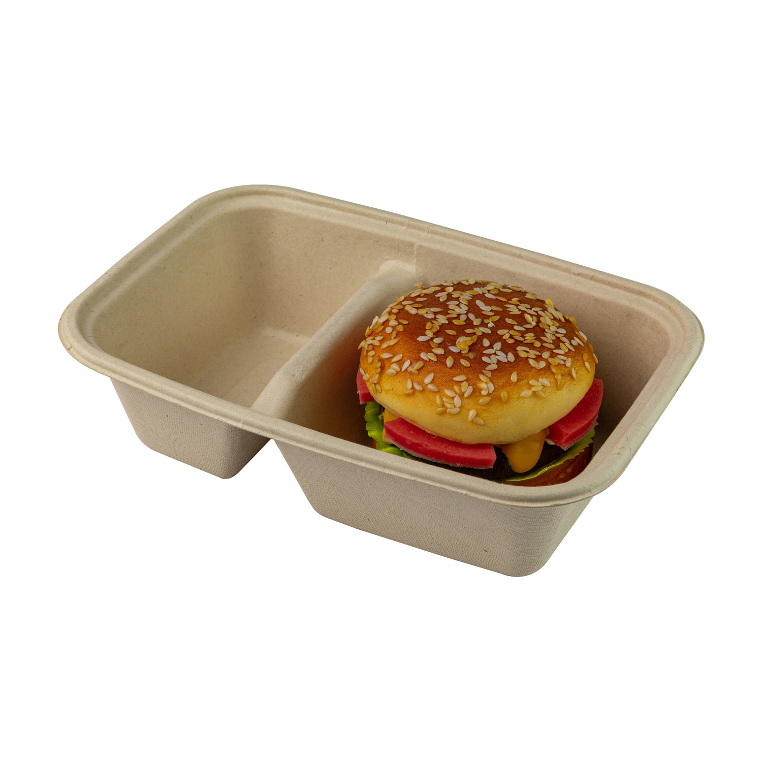 Раковина 2 отсеков Biodegradable провентилированная, Compostable багасса контейнеров обеда