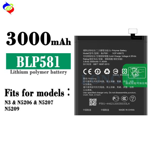 Аккумулятор мобильного смартфона BLP581 4.35V 3000mAh Для OPPO N3 N5206 N5207 N5209 Замена батареи телефона