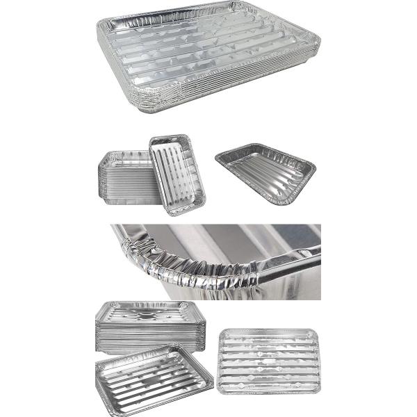 Одноразовая бройлерная кастрюля для гриля Большой барбекю для приготовления блюд Алюминиевый поднос
