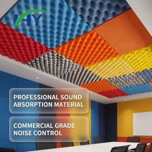 30x30cm or Customized Acoustic Foam Panels Fireproof Bulk Acoustic Foam Self Adhesive Rolls Ideal Commercial Buildings Noise Control