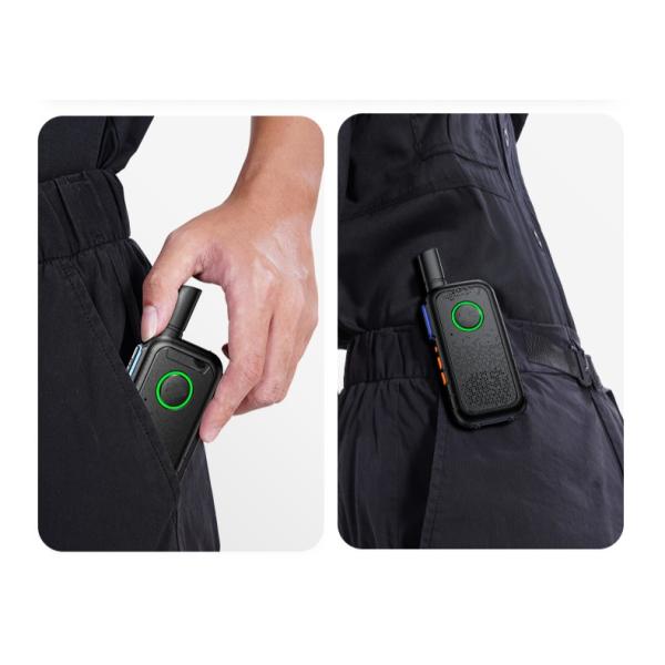Commercial Black Mini Thin Outdoor Walkie Talkie Portable Lightweight 1.7*13.5*5.4CM