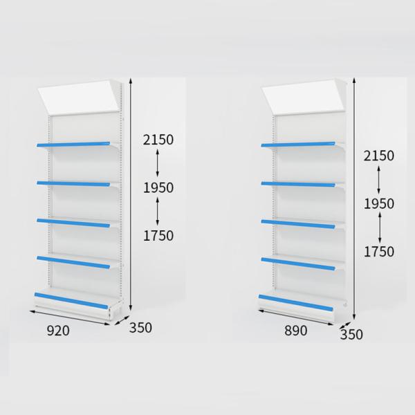 Single Sided Medicine Rack For Pharmacy Cold rolled steel Material Light duty