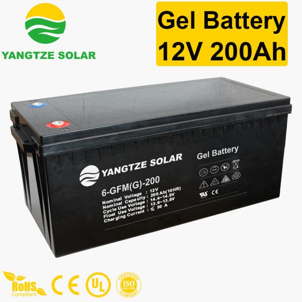 12V 200Ah AGM Gel Battery Deep Cycle 1500 Times ODM