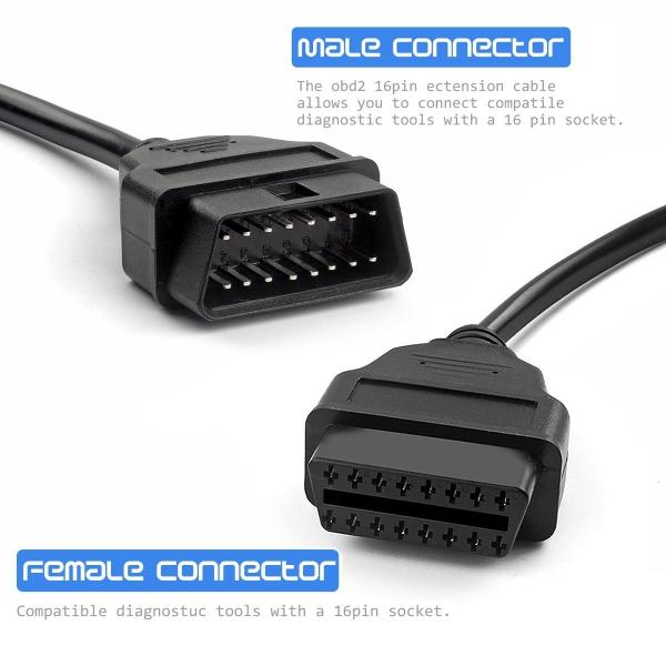 14Pinから16PinのOBD2診断ケーブル バイクとトラック