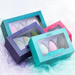 Custom Label Biodegradable Paper Packaging Box For Cosmetics Sponge Egg Packaging