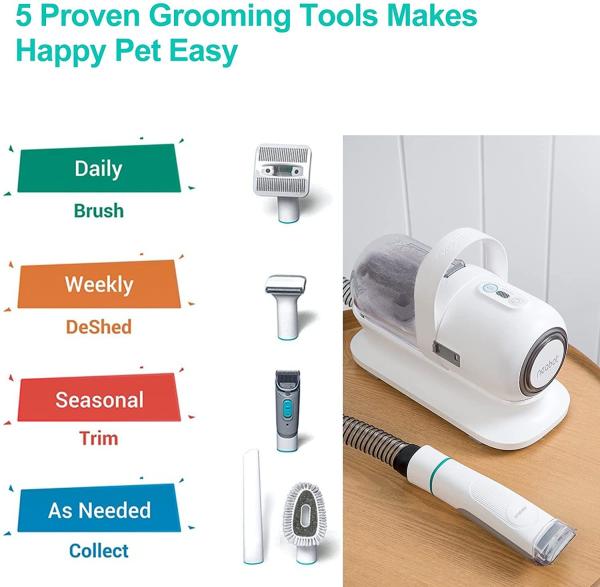 Barbeador para animais de estimação conveniente Kit de limpeza multiuso 5 em 1 Cortar o cabelo do seu animal de estimação com facilidade