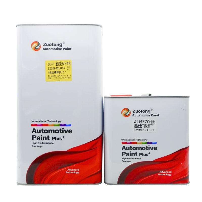 ZTC777 2K Fast Dry Clear Coat No Thinner Hyper Cure Auto Refinish Clear Coat With Hardener For Spot Repair Car Paint