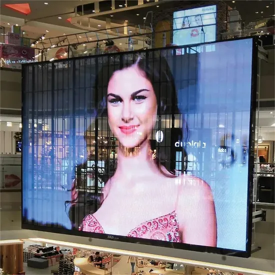 Embedded Transparent Glass LED Screen HD 7.8mm Building Advertising