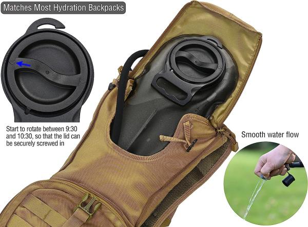 2L/2.5L/3L TPU Hydration Bladder, Tasteless BPA Free Water Reservoir Bag with Insulated Tube for Hydration Pack