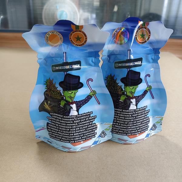 Premium Child Resistant Bag For Medicine Packaging With Customizable Geometric Shapes Vibrant Pantone Colors Printing.
