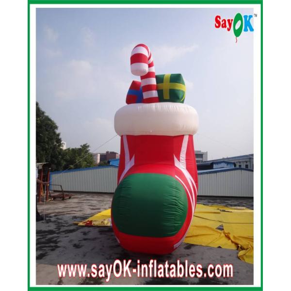 Red  Inflatable Holiday Decoration Christmas Socks Customized