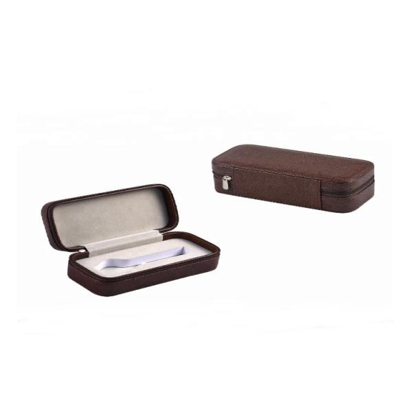 PU Imitation Leather Watch Gift Box , Brown Watch Storage Box Metal Lock Closure