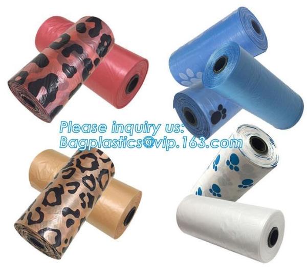 LED Flashlight Dog Waste Bag Dispenser Holder with Pet Waste Bag Poop Roll Bags, BPI ASTM D6400 EN13432 Approval Customi