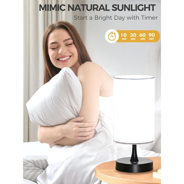 10000 Lux Light Therapy Lamp with 3 Color Temperatures and Adjustable Brightness for Seasonal Affective Disorder