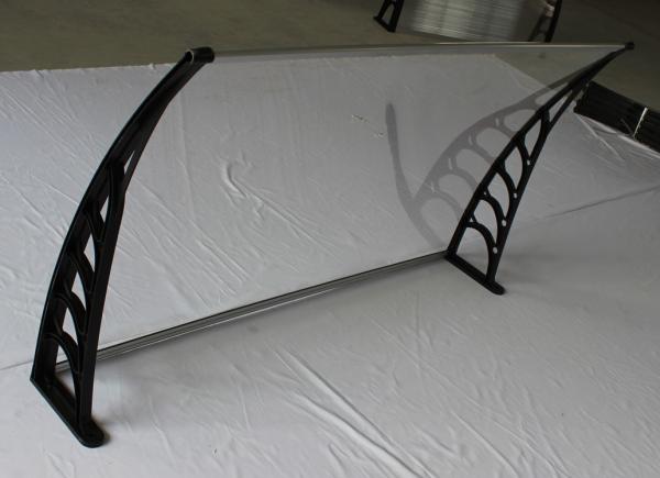 Fashionable Solid Polycarbonate Awning , Patio Door Canopy Aluminum Bracket