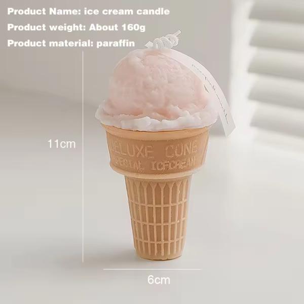 Creative Ice Cream Cone Shaped Aromatherapy Candle Scented Kerze